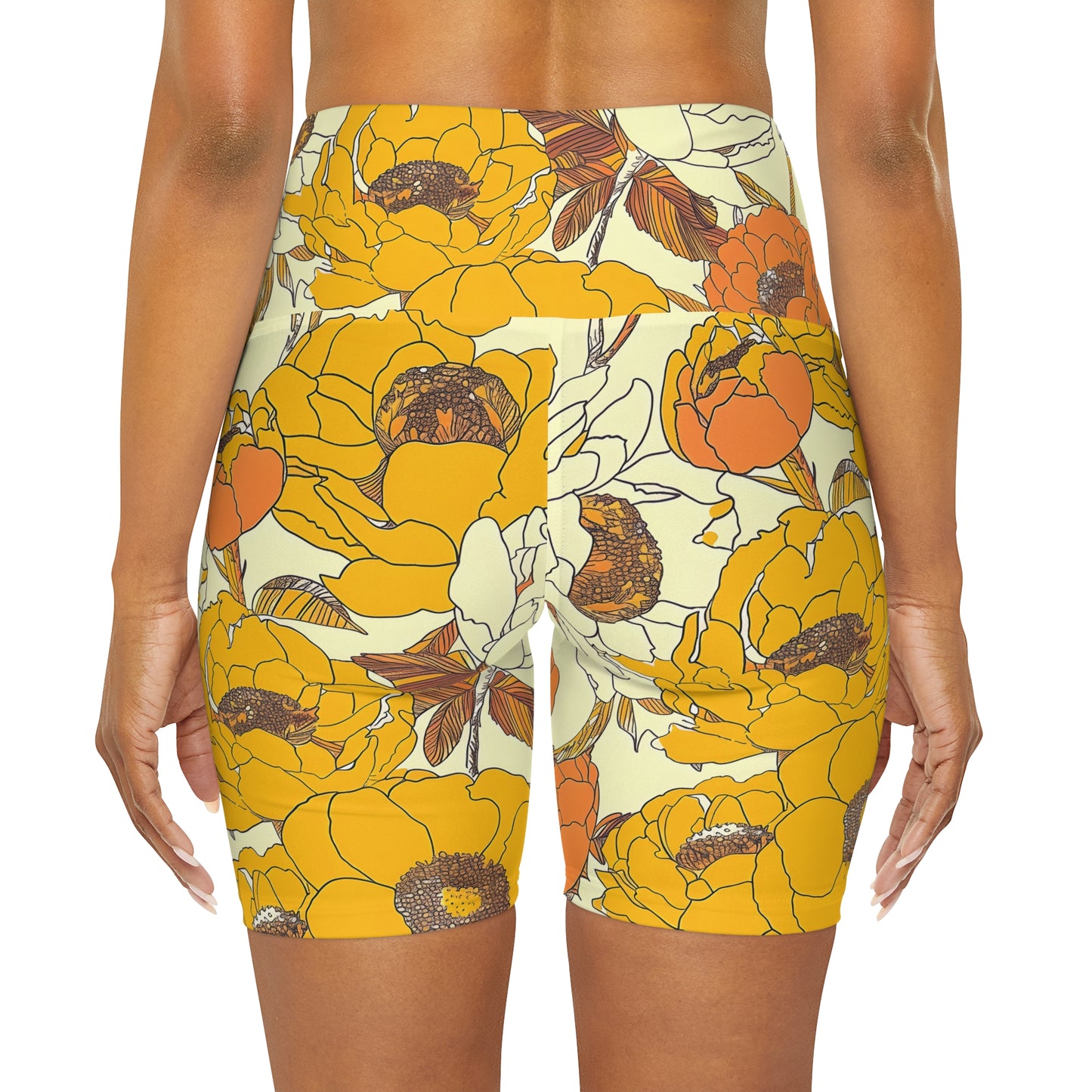 Sunbeam Petal High Waisted Yoga Shorts