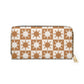 Checkered Sun Zipper Wallet