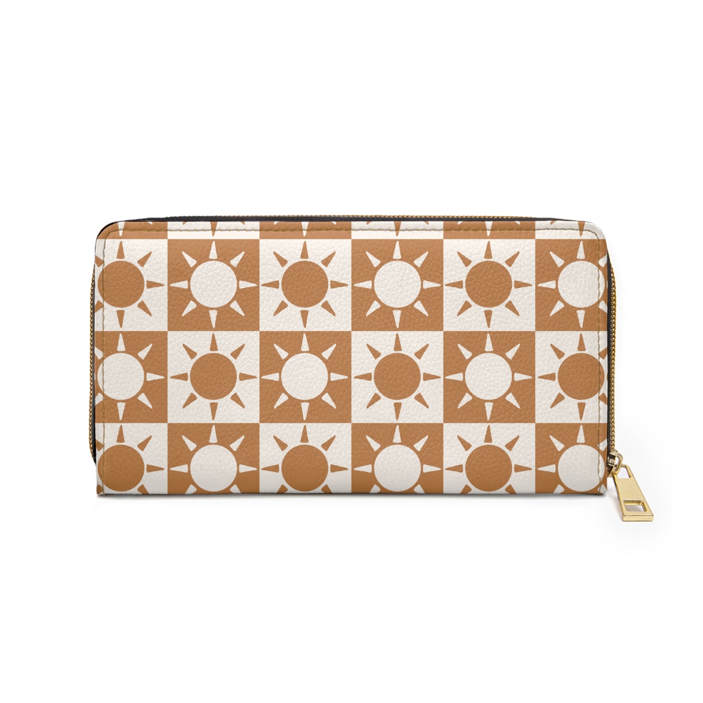 Checkered Sun Zipper Wallet