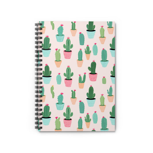 Potted Cactus Spiral Notebook - Ruled Line