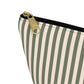 Green Striped Pouch