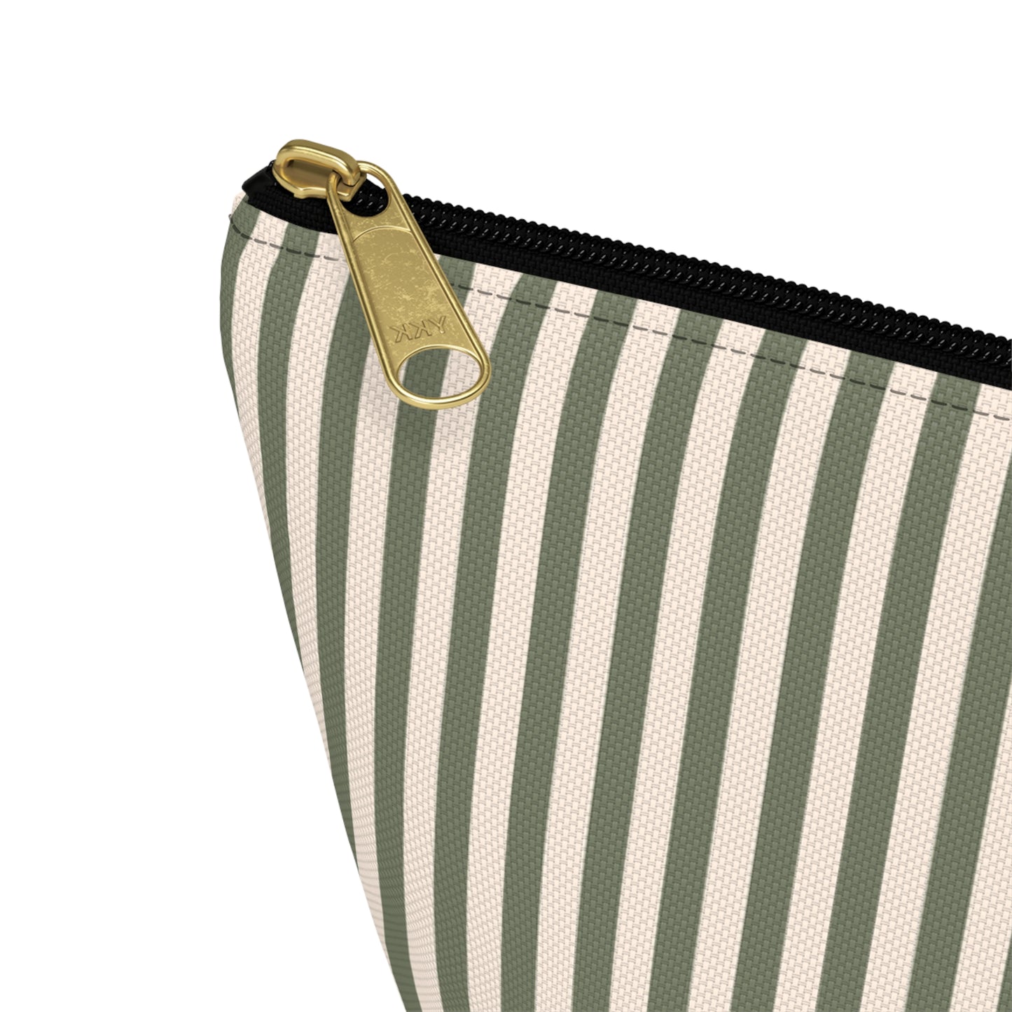 Green Striped Pouch