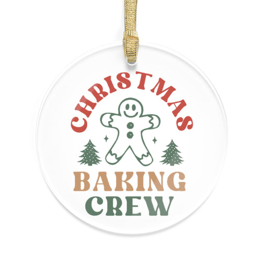 Gingerbread Man Christmas Baking Crew Acrylic Ornaments