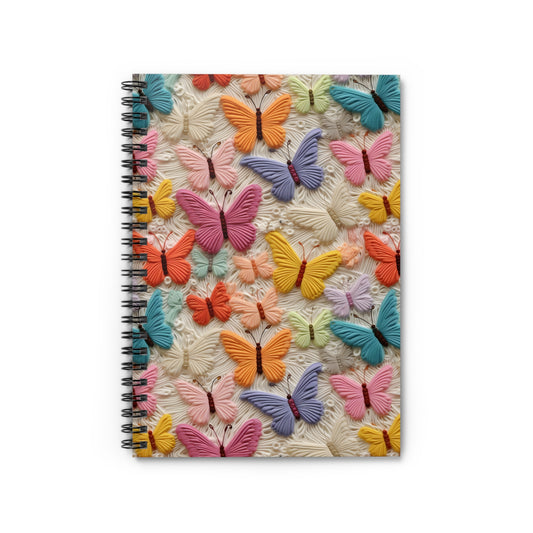 Vibrant Butterfly Spiral Notebook - Ruled Line