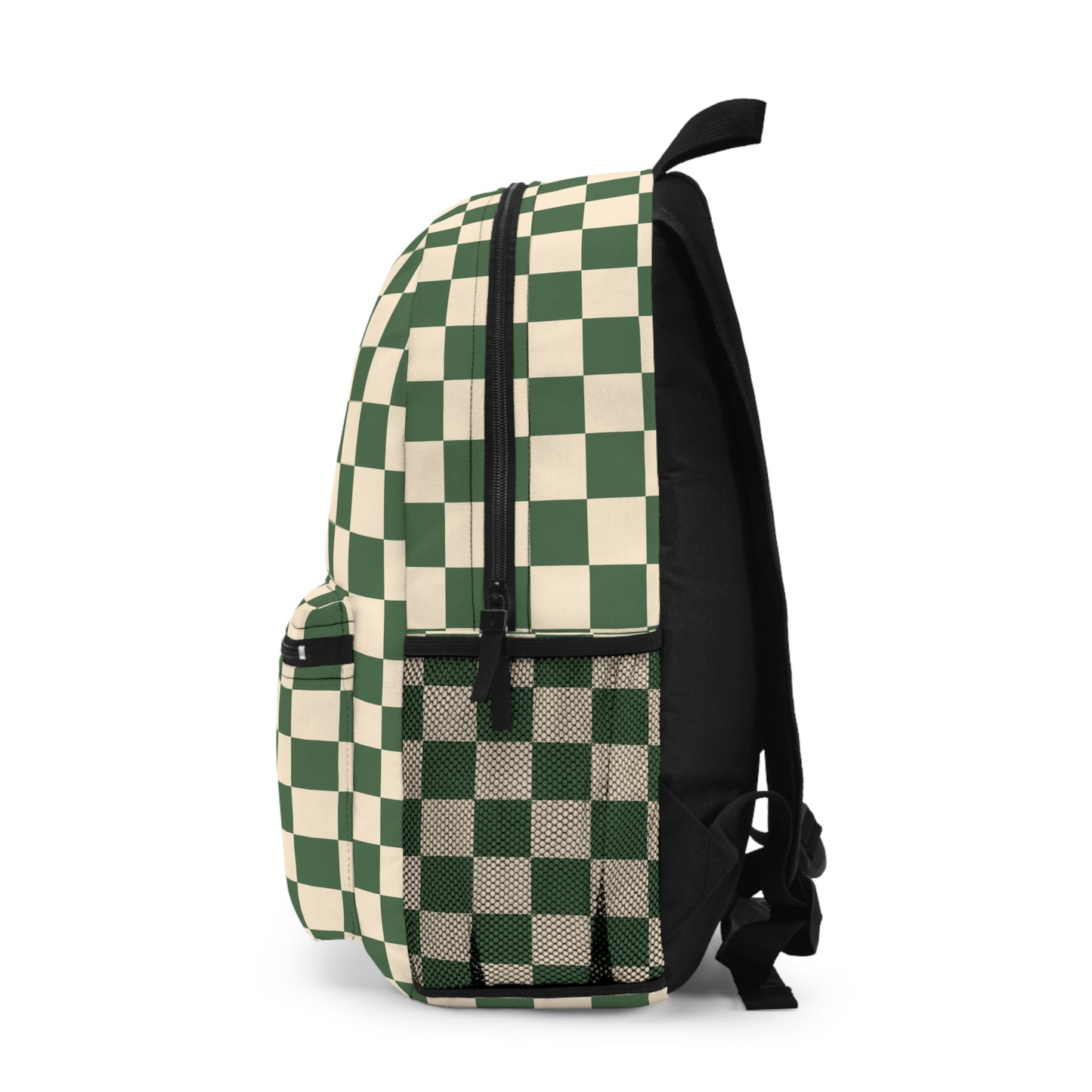 Green Checkered Backpack