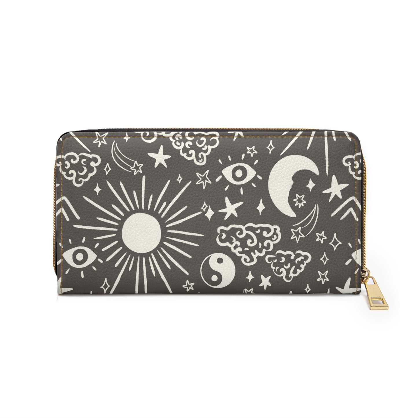 Sun & Moon Doodles Zipper Wallet