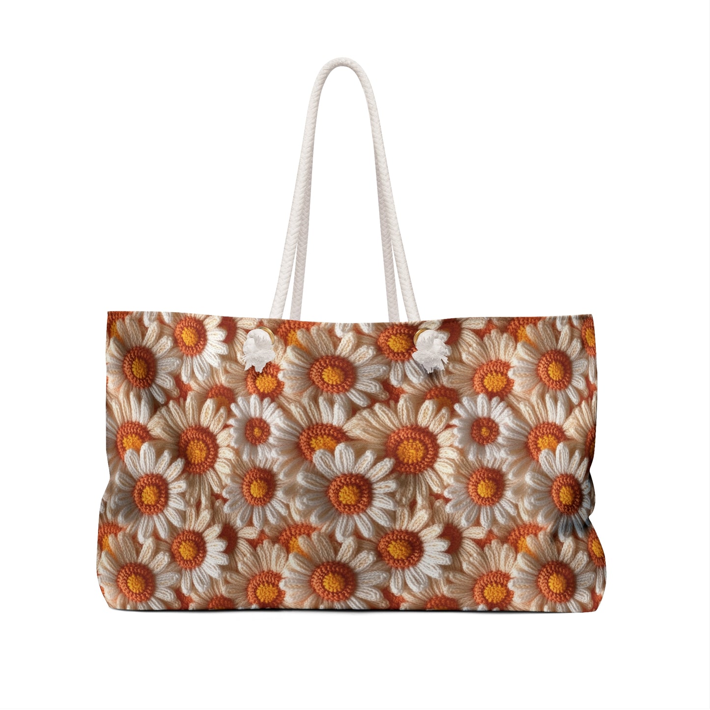 Daisy Faux Crochet Weekender Bag