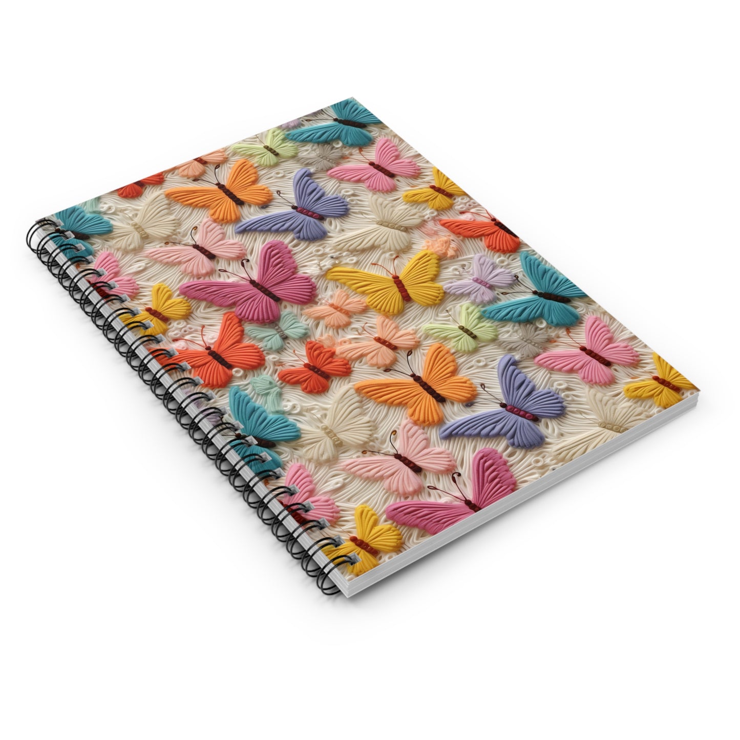 Vibrant Butterfly Spiral Notebook - Ruled Line