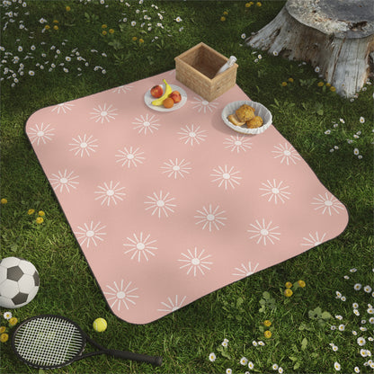 Rosy Rays Picnic Blanket