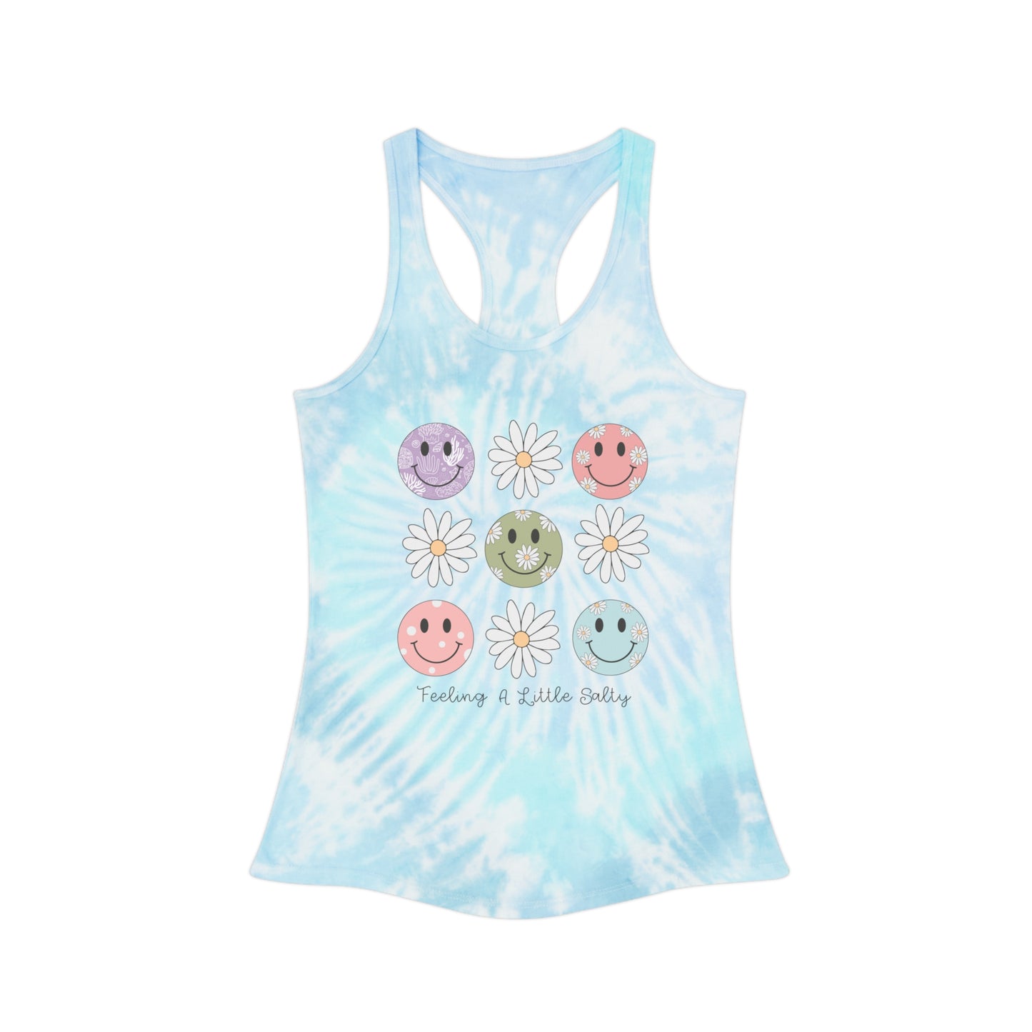 Feeling A Little Salty Tie Dye Women's Racerback Tank Top