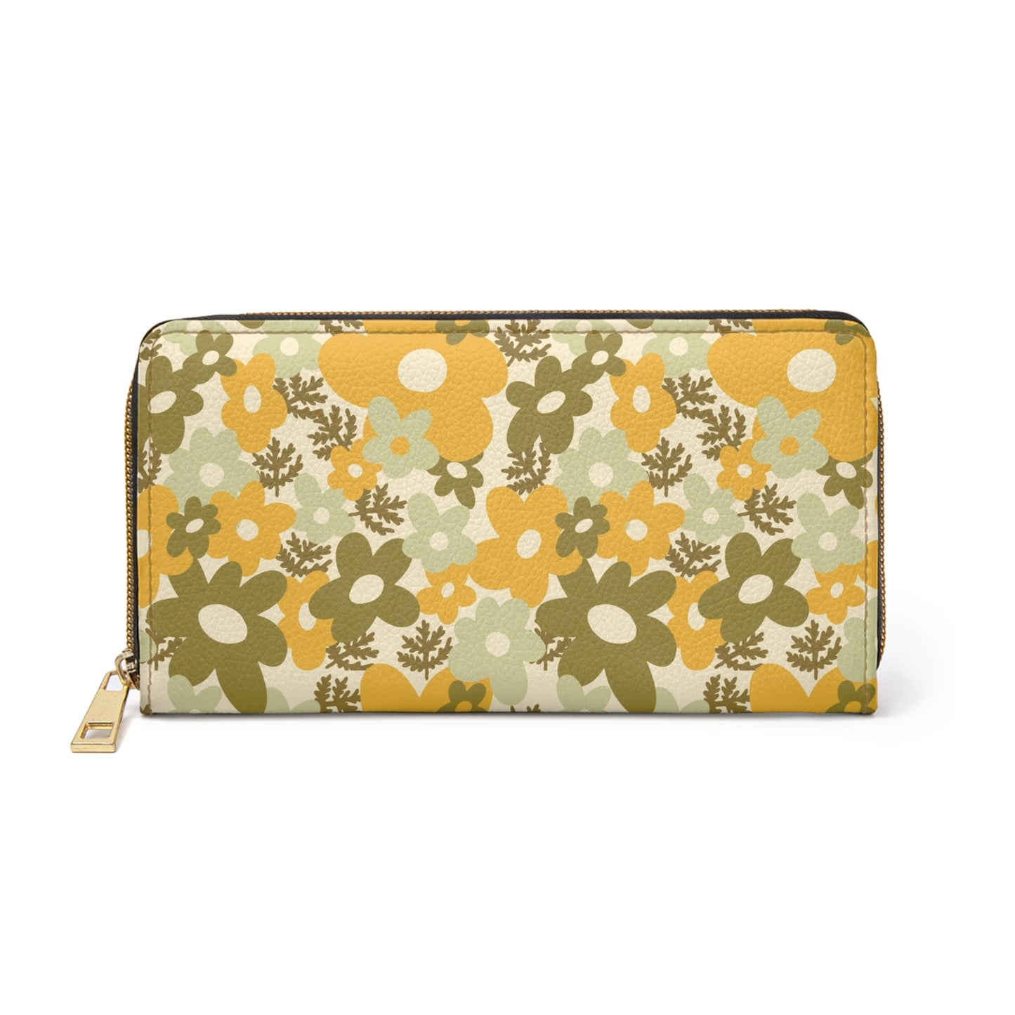 70s Floral Zipper Wallet