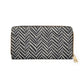 Chevron Faux Embroidery Zipper Wallet