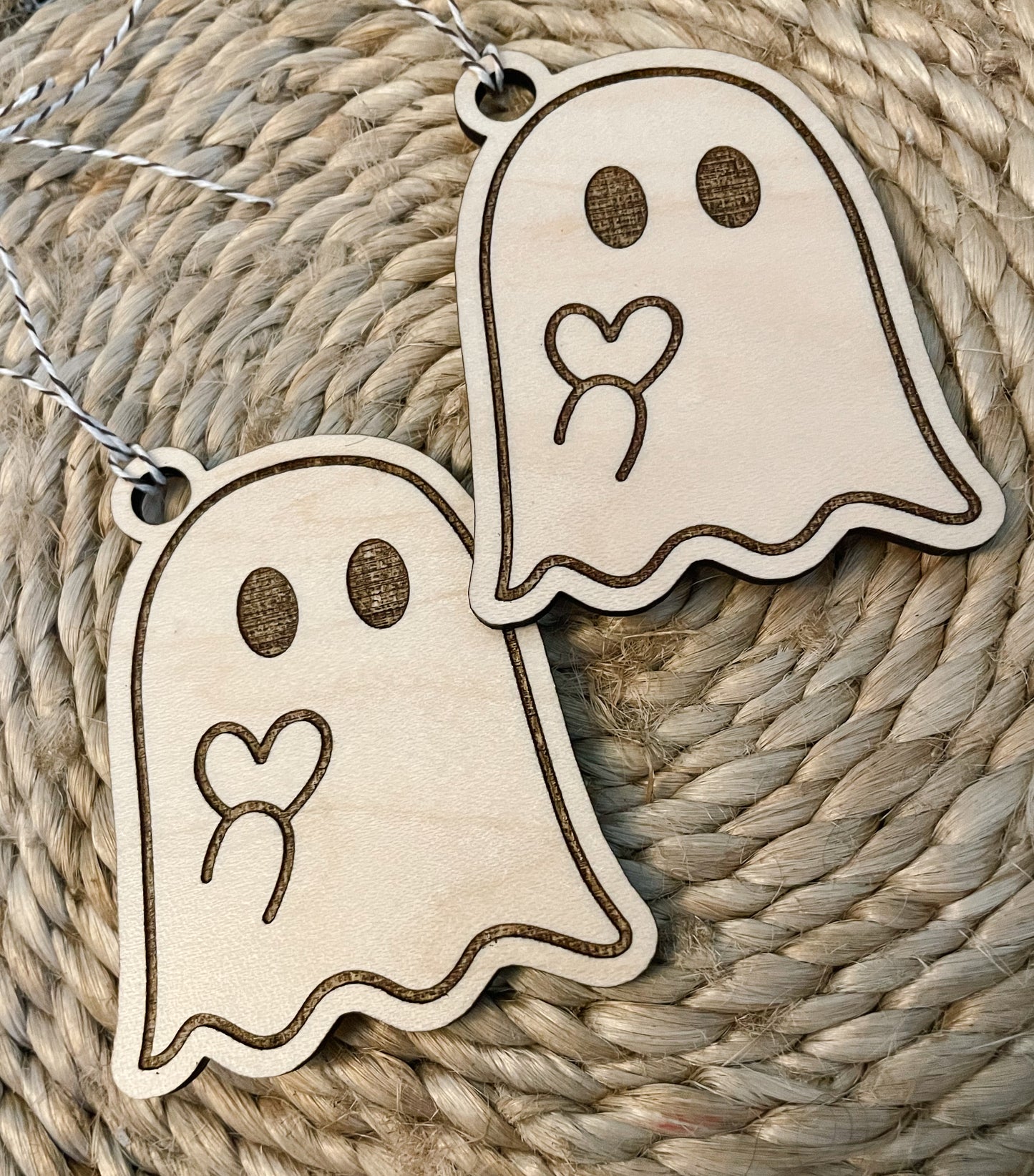 Ghost Heart Tag, Valentines Basket Tag