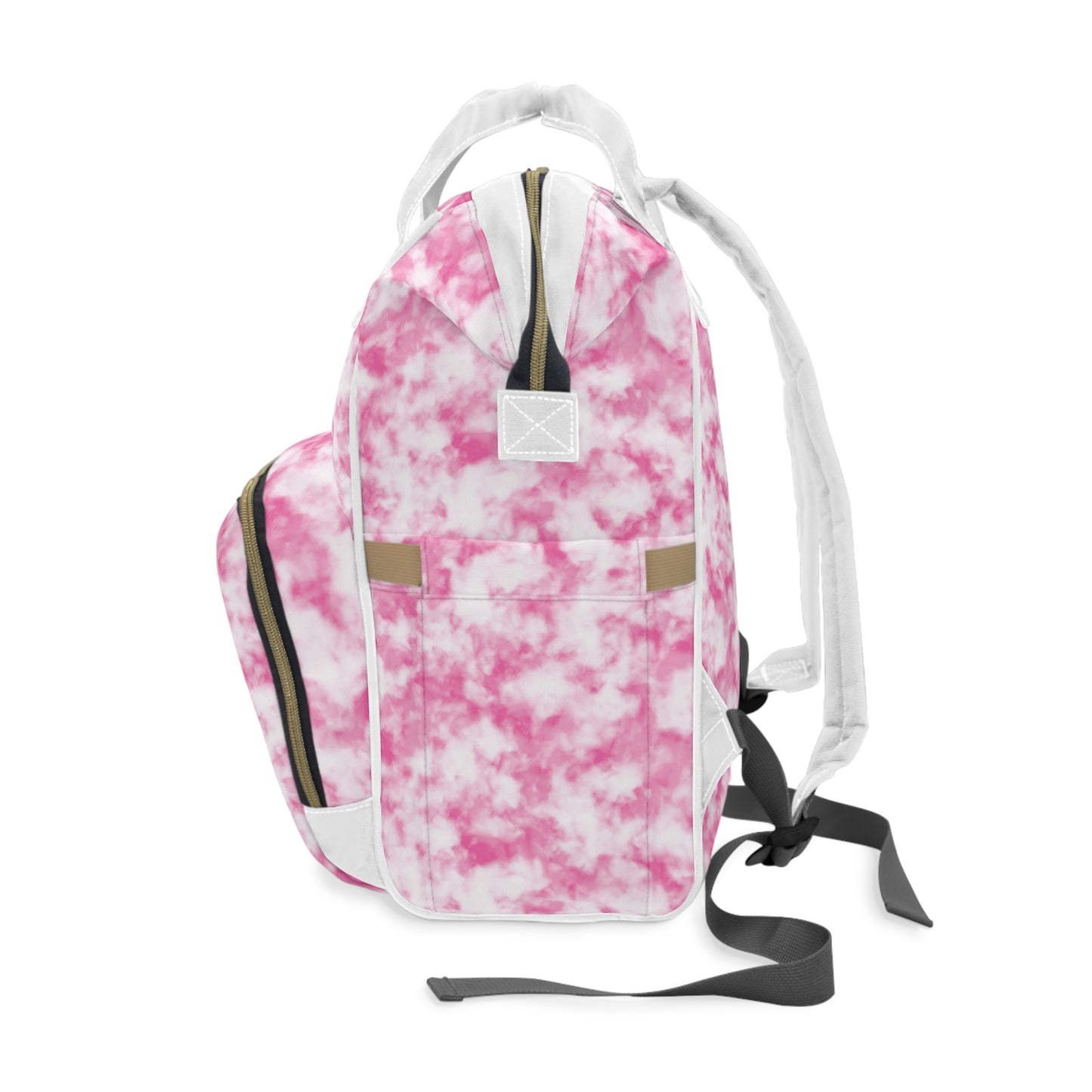 Pink Tie-Dye Multifunctional Diaper Backpack