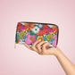 60s Groovy Florals Zipper Wallet