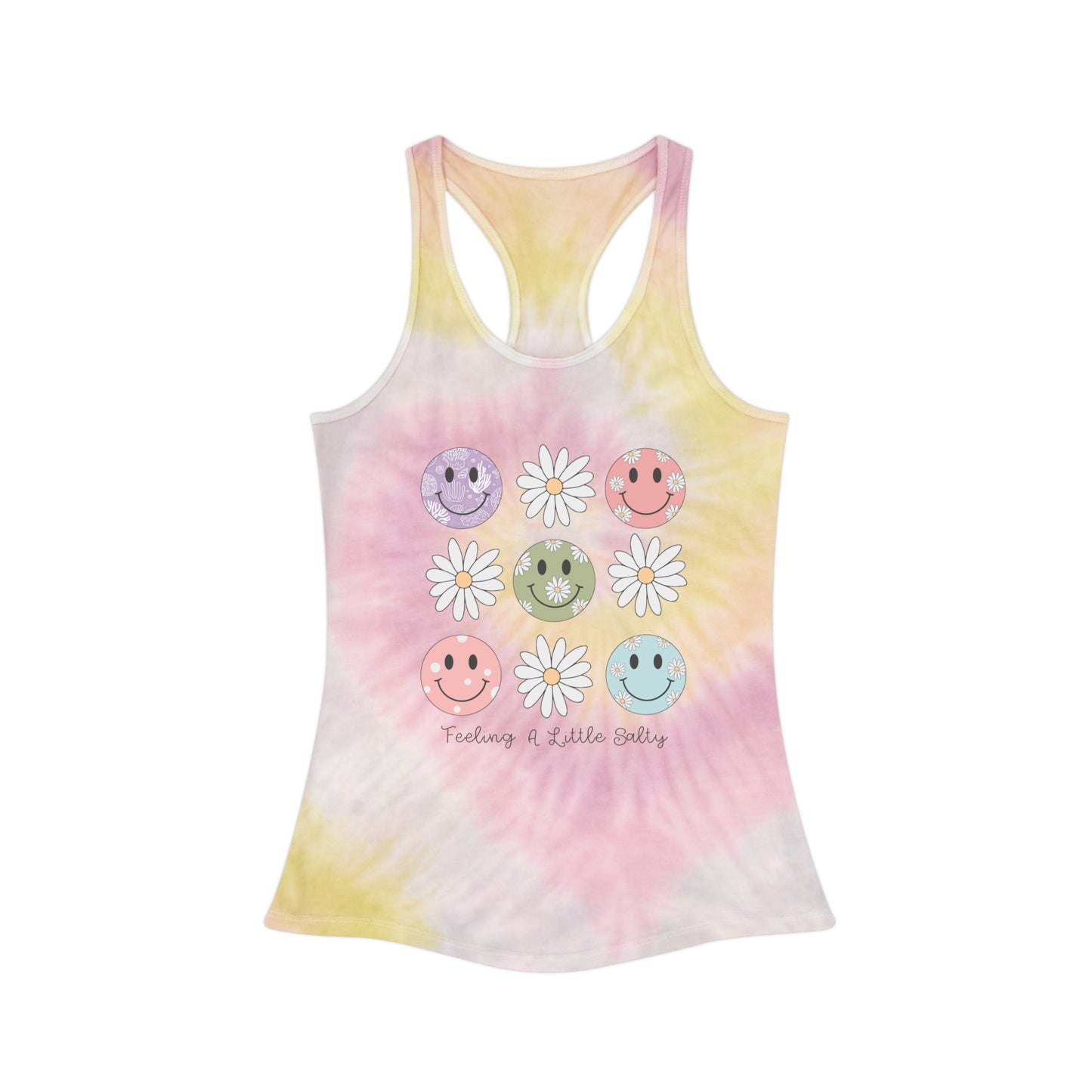 Feeling A Little Salty Tie Dye Women's Racerback Tank Top