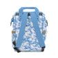 Blue Tie-Dye Multifunctional Diaper Backpack