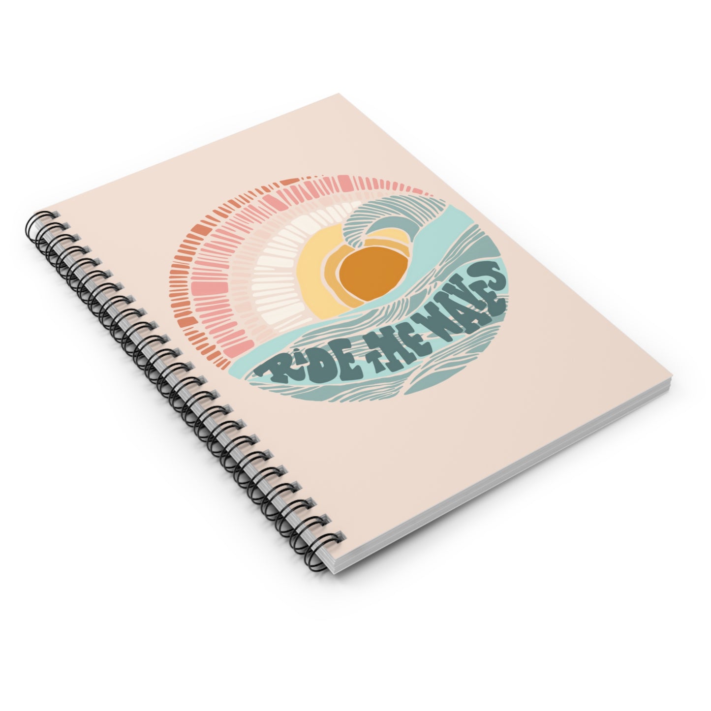 Ride the Waves Spiral Notebook - Ruled Line