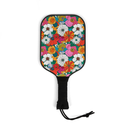 Bright Retro Florals Pickleball Kit