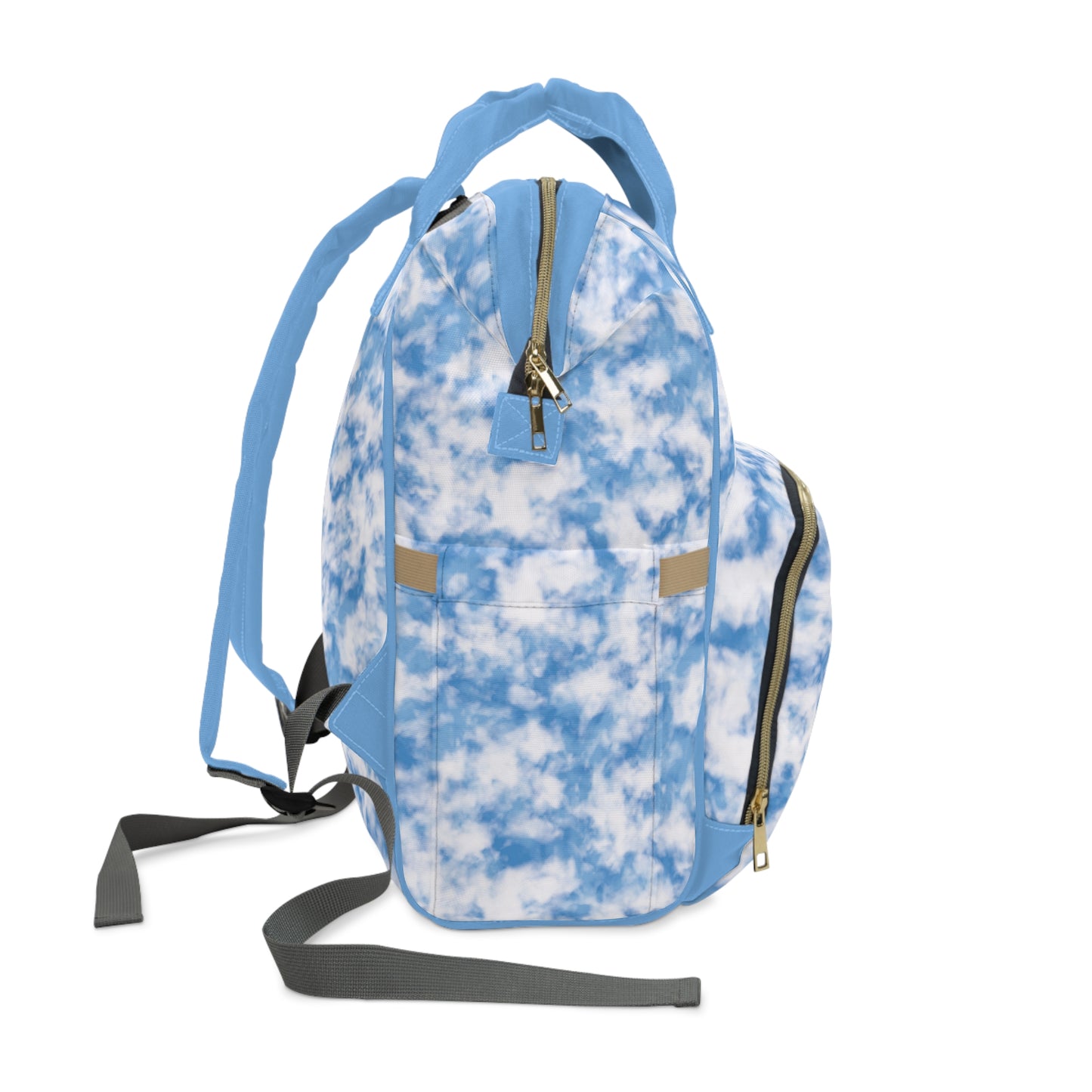 Blue Tie-Dye Multifunctional Diaper Backpack