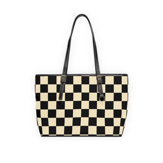 Black Checkered Shoulder Purse Bag
