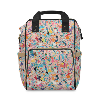 Rainbow Terrazzo Multifunctional Diaper Backpack