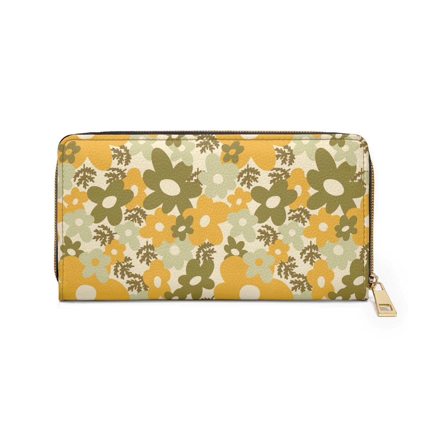 70s Floral Zipper Wallet