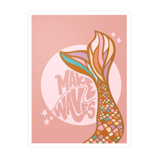 Mermaid Make Waves Vinyl Decal