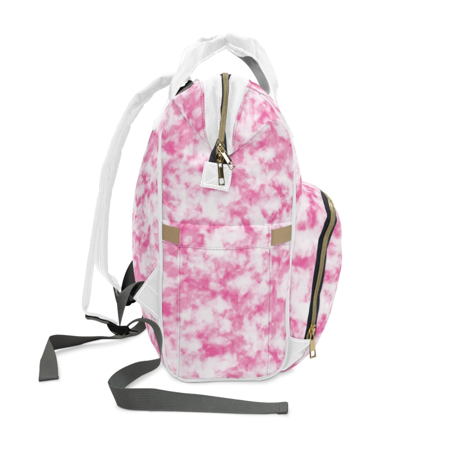 Pink Tie-Dye Multifunctional Diaper Backpack