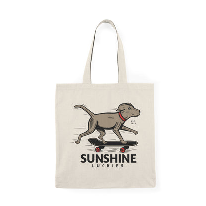 Skater Dog Natural Tote Bag