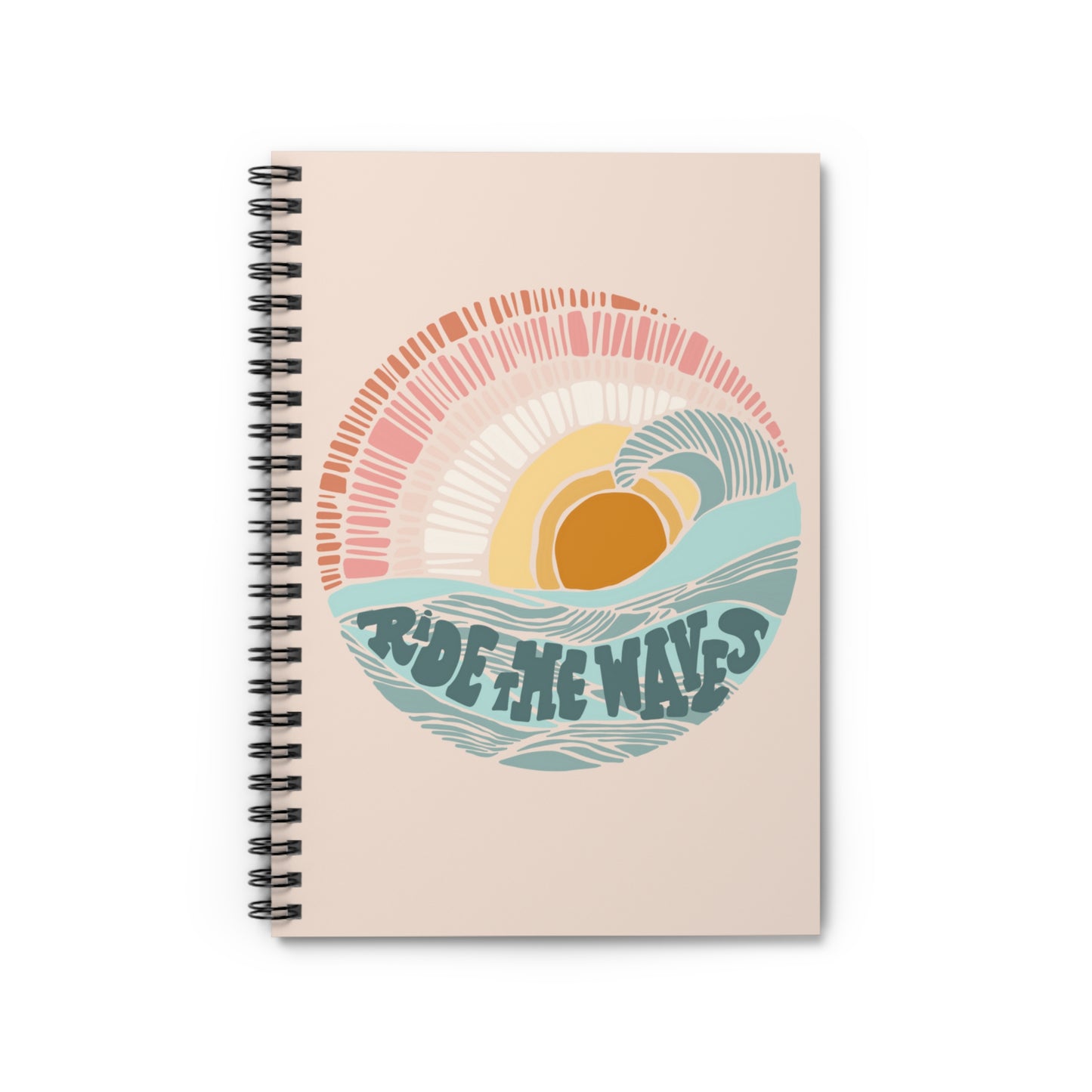 Ride the Waves Spiral Notebook - Ruled Line