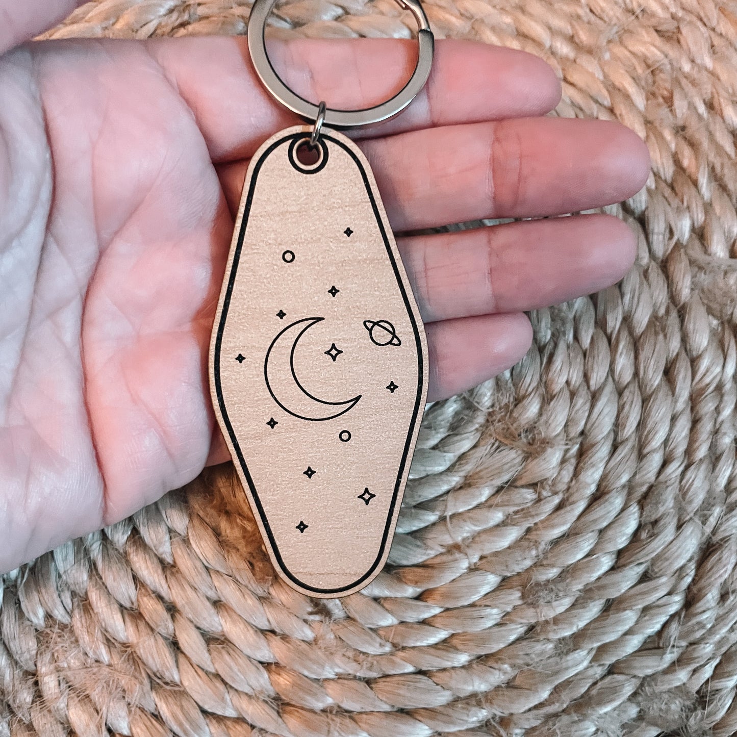 Moon & Stars Retro Keychain