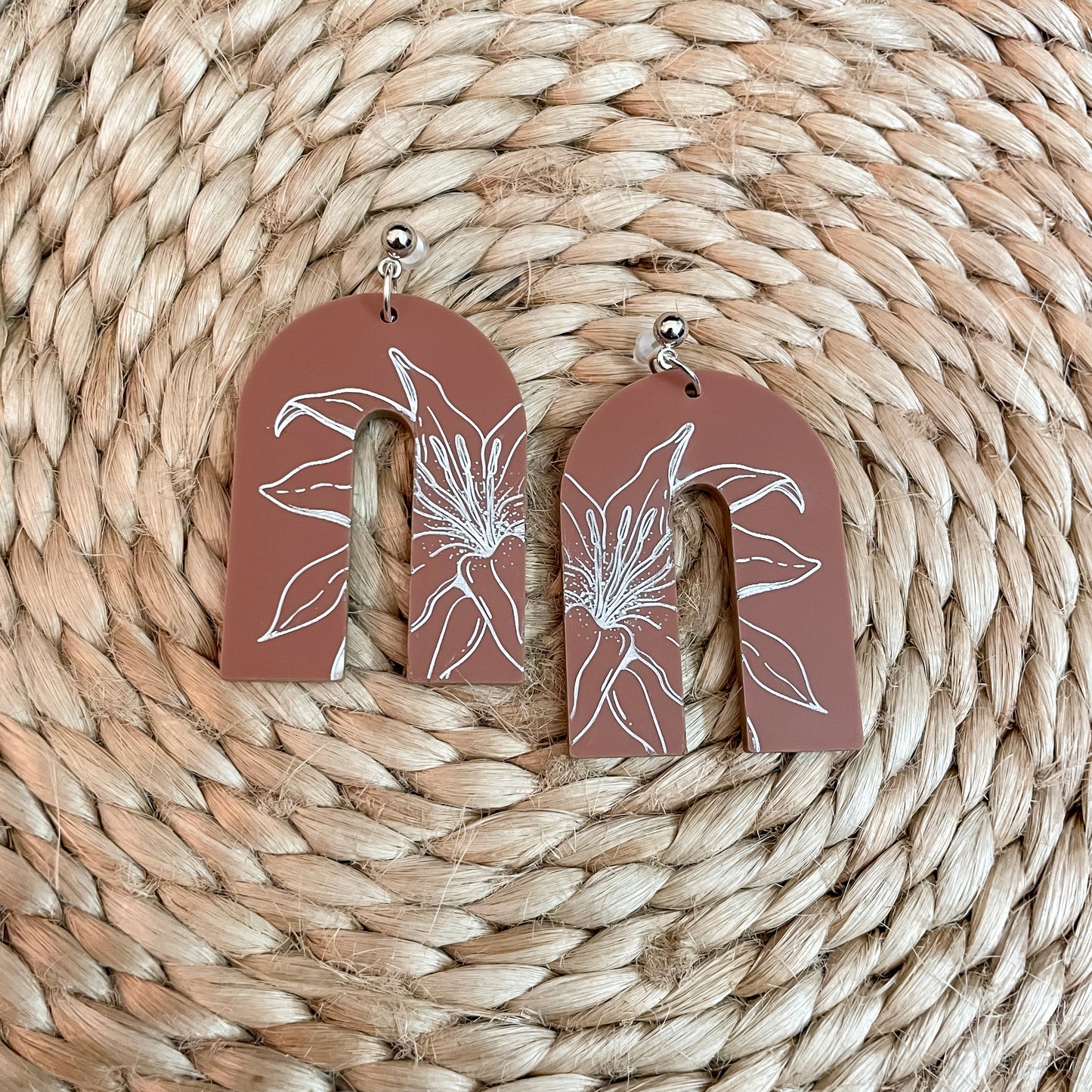 Terracotta Lily Earrings