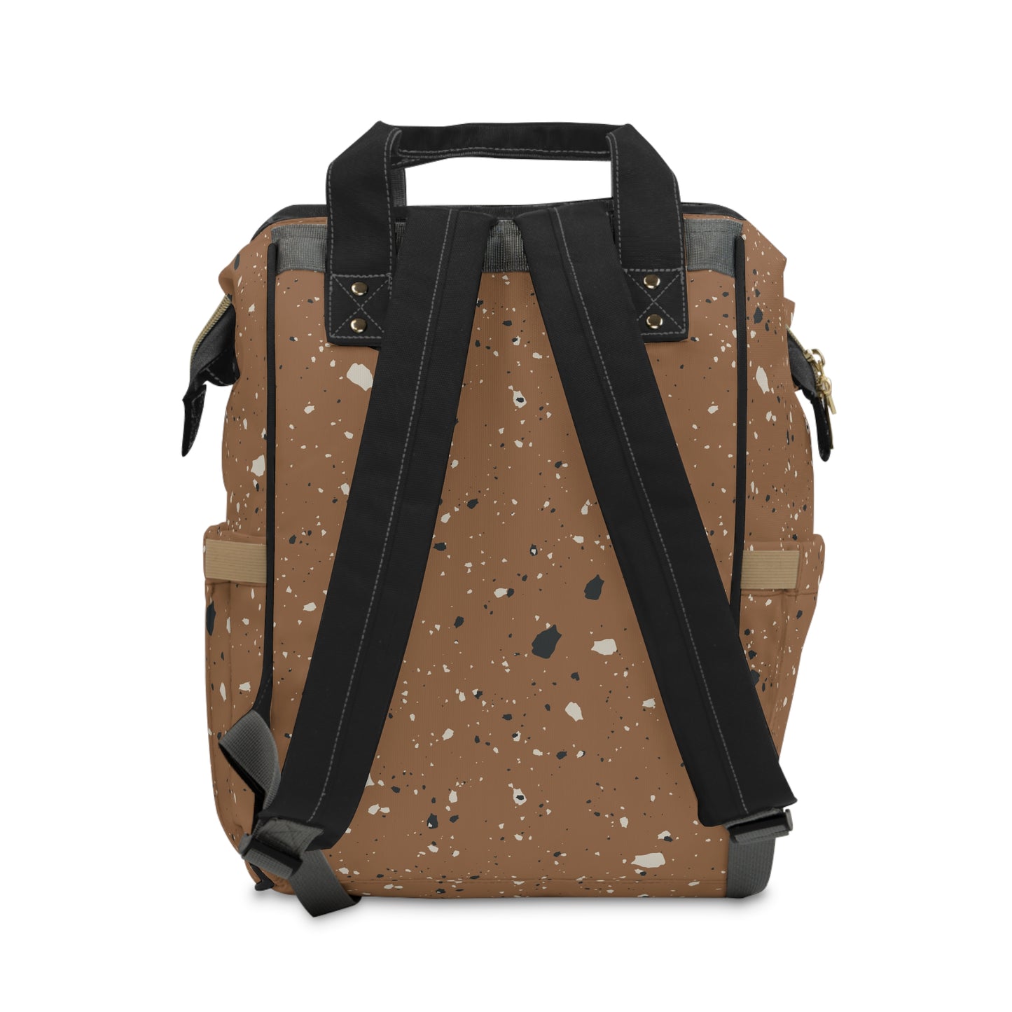 Brown Terrazzo Multifunctional Diaper Backpack