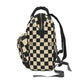 Black and White Checkered Diaper Bag Backpack