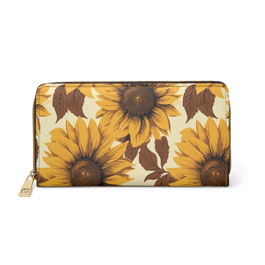 Sunflower Zipper Wallet