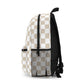 Neutral Checkered Backpack