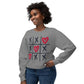 Valentine's Tic Tac Toe Unisex Lightweight Crewneck Sweatshirt