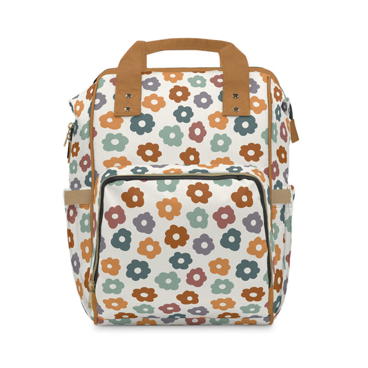 Groovy Flowers Multifunctional Diaper Backpack