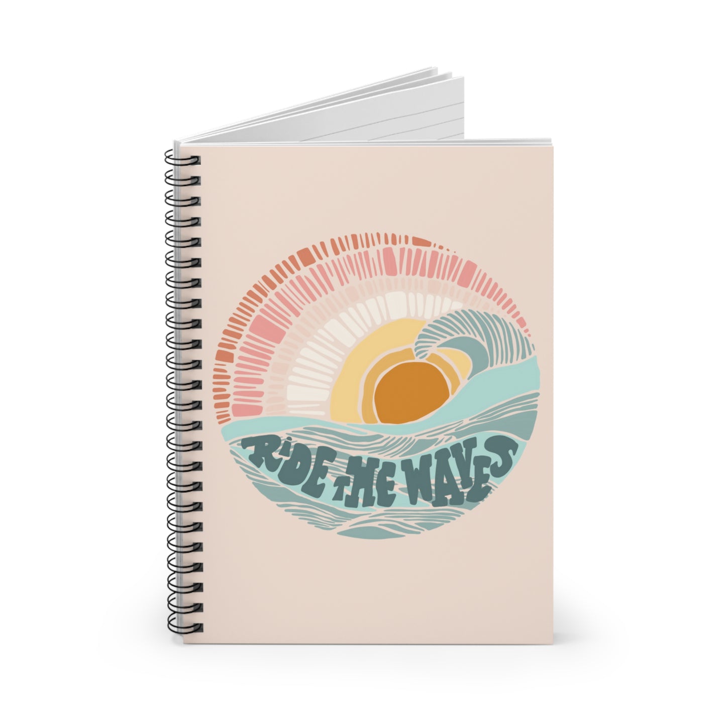 Ride the Waves Spiral Notebook - Ruled Line