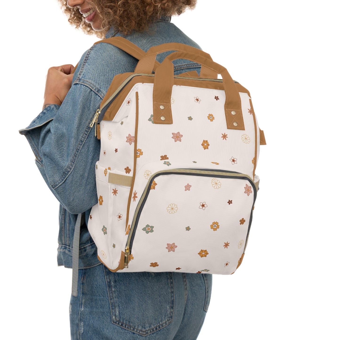 Spring Florals Multifunctional Diaper Backpack