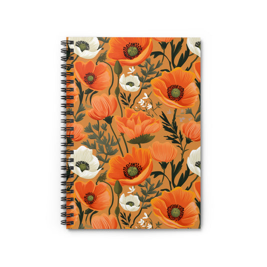 Bright California Poppies Spiral Notebook - Ruled Line