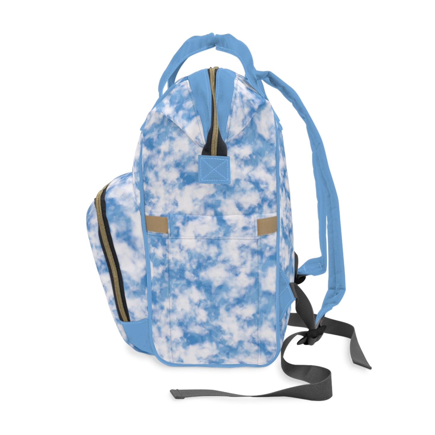 Blue Tie-Dye Multifunctional Diaper Backpack