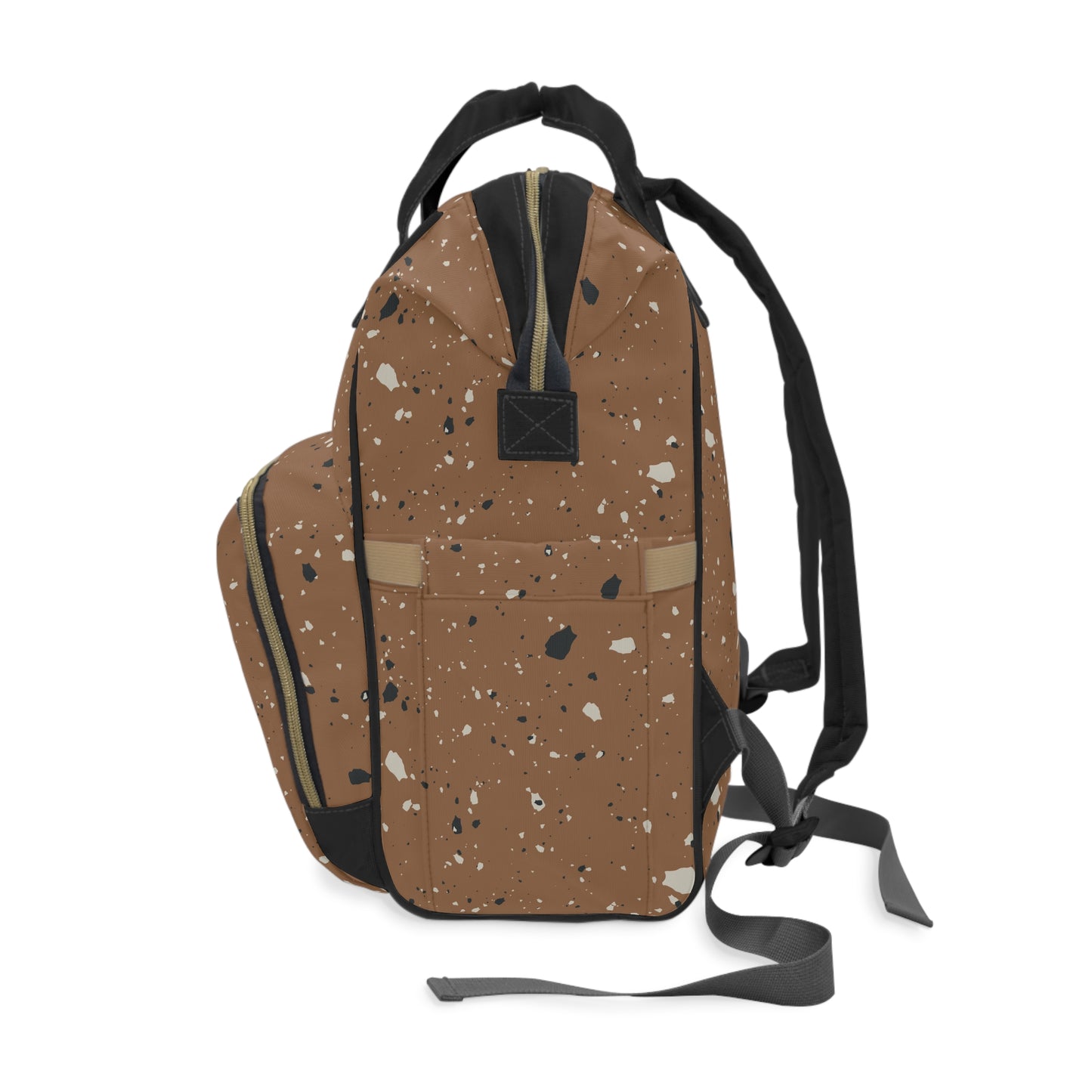 Brown Terrazzo Multifunctional Diaper Backpack