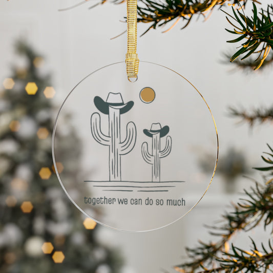 Father and Son, Together We Can Do So Much Acrylic Christmas Ornament