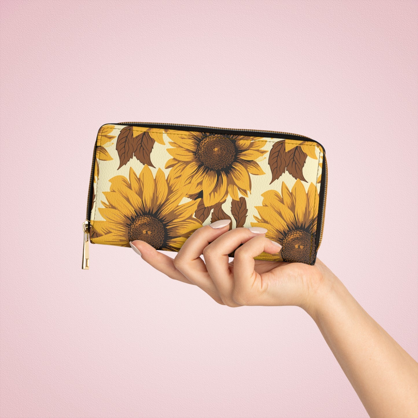 Sunflower Zipper Wallet