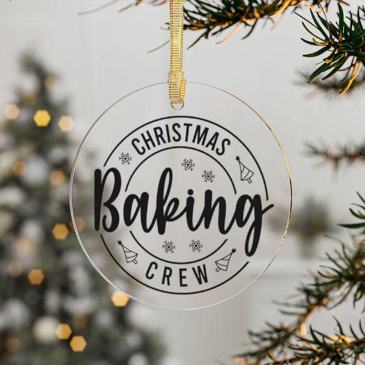 Baking Crew Christmas Acrylic Christmas Ornament