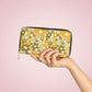 70s Floral Zipper Wallet