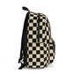 Black and White Checkered Backpack