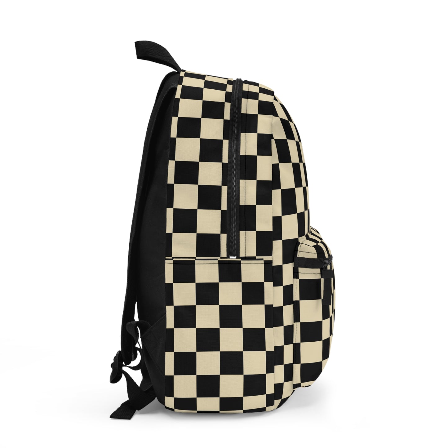 Black and White Checkered Backpack